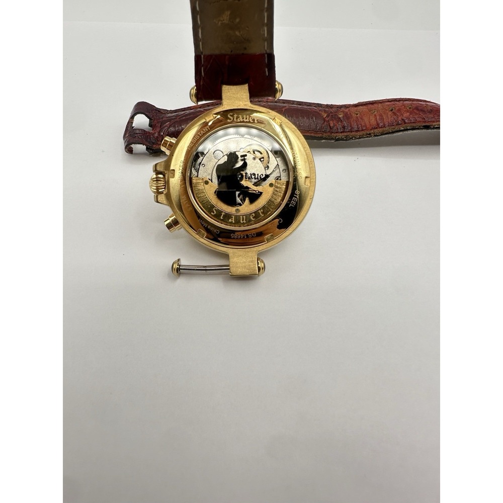 Stauer Graves 33 Automatic Wrist Watch for Men w/ Brown Leather Band - Picture 5 of 8